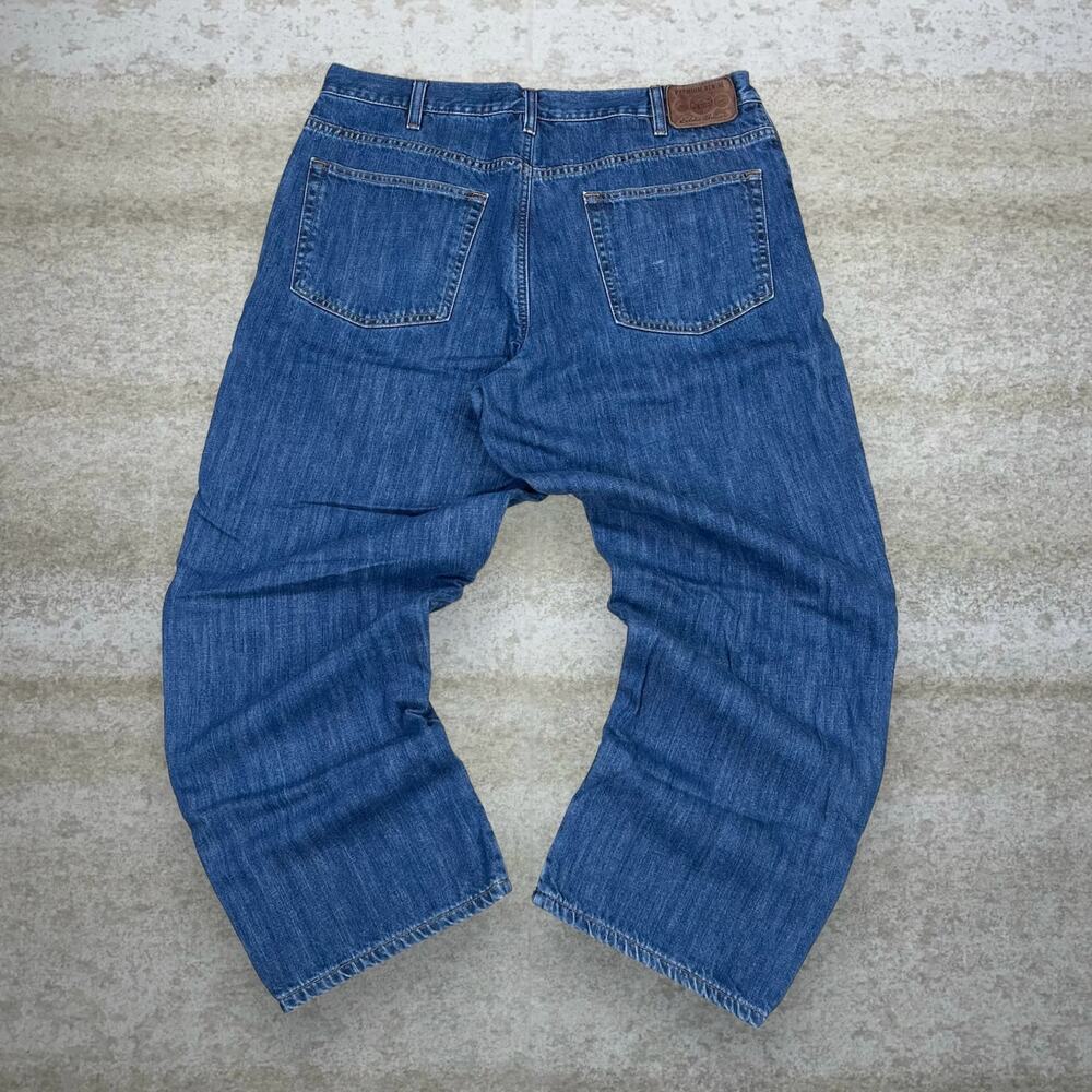 Vintage Y2K Eddie Bauer Jeans 38x30 Relaxed Medium Wash Work Wear Lined Denim
